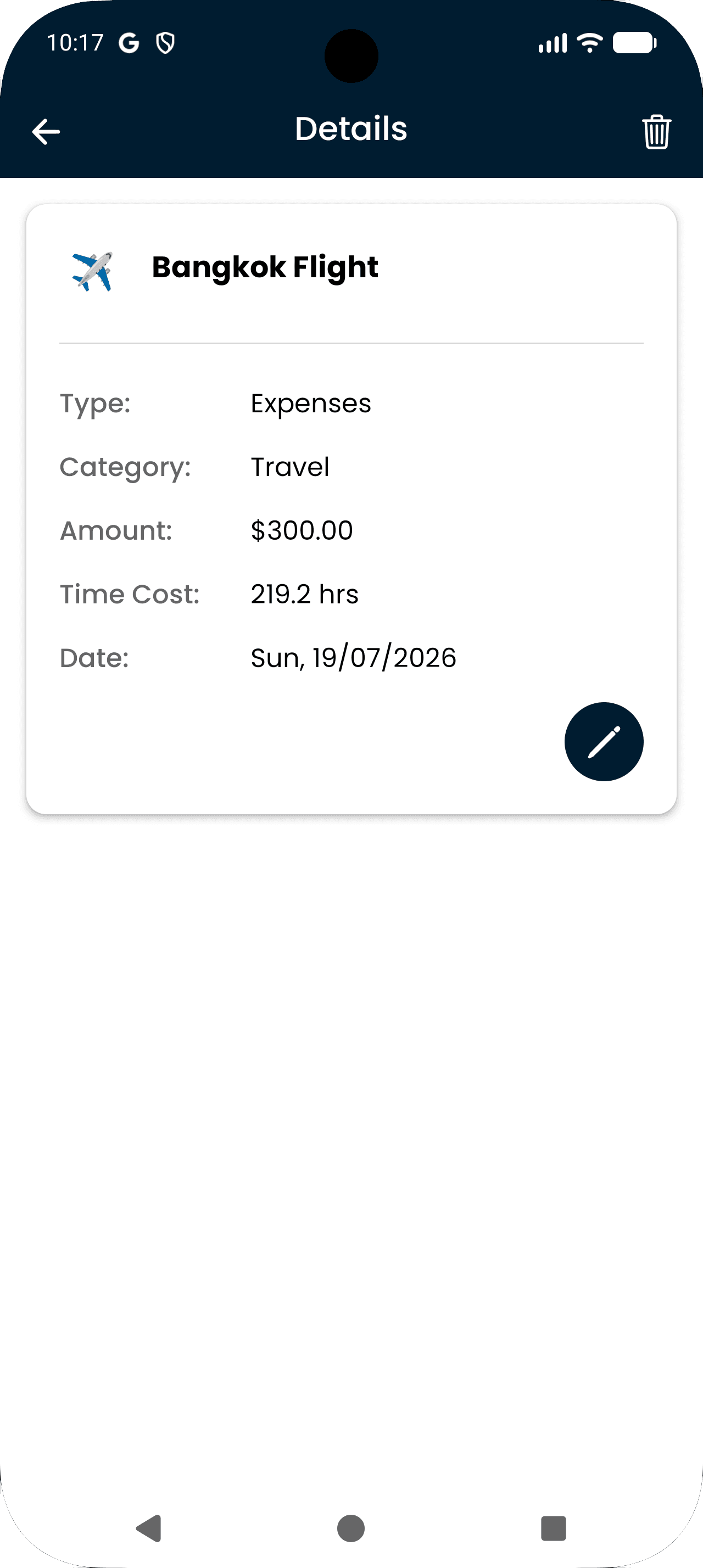 Beautiful analytics screen